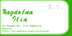 magdolna ilia business card